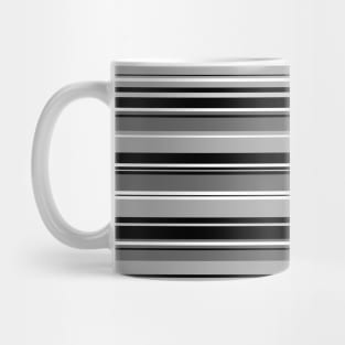 Mixed Stripes Pattern Monochrome Mug